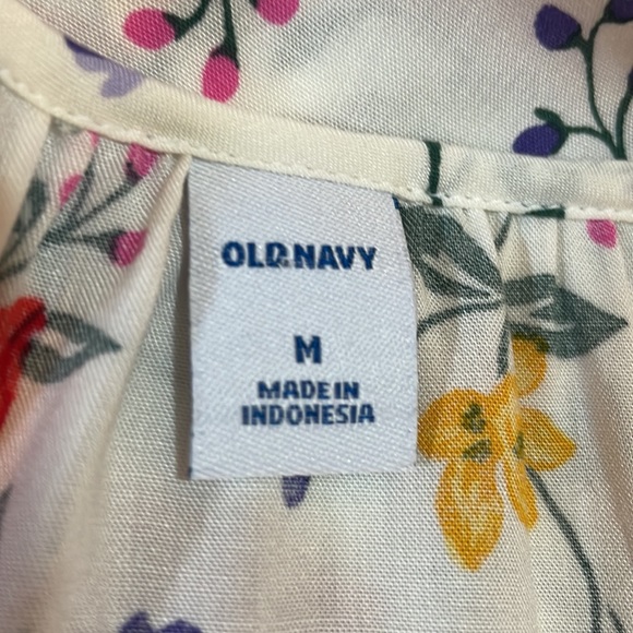 Old Navy Floral Long Sleeve Blouse - White - Picture 3 of 16